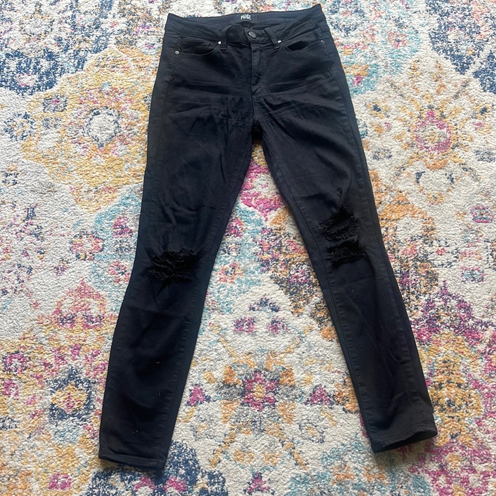 Paige hoxton ankle black jeans